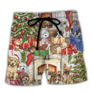 Christmas Dog Lover Merry Lovely Xmas Trendy KLA Hawaiian Beach Shorts