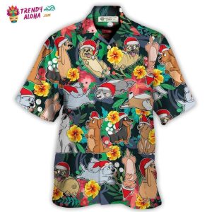 Christmas Dog Santa Merry Xmas Hawaiian Shirt – Trendy KLA