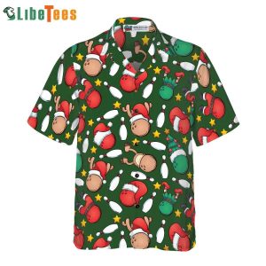 Christmas Enthusiast’s Bowling Theme Hawaiian Shirt
