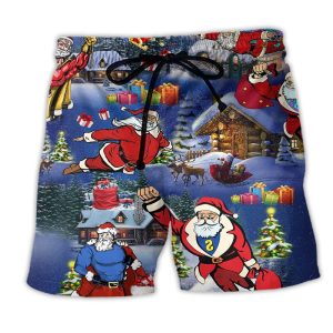 Christmas Flying Super Santa Stunning Trendy KLA Hawaiian Beach Shorts