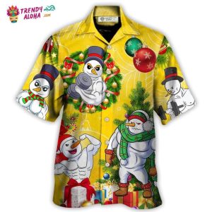 Christmas Frosty The Swoleman Snowman Workout Funny Hawaiian Shirt – Trendy KLA