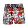 Christmas Funny Santa Claus Happy Xmas Is Coming Art Style Classic High Trendy KLA Hawaiian Beach Shorts