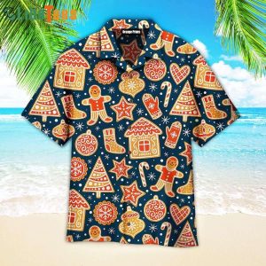 Christmas Gingerbread Cookies, Xmas Trendy Hawaiian Shirt Perfect Gifts For Your Loved Ones