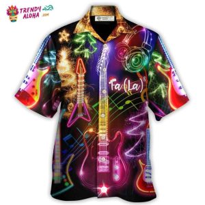 Christmas Guitar Tree Happy Glow Light Style Hawaiian Shirt – Trendy KLA