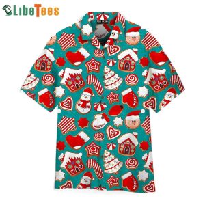Christmas Hawaiian Shirt with Sweet Gingerbread Delights