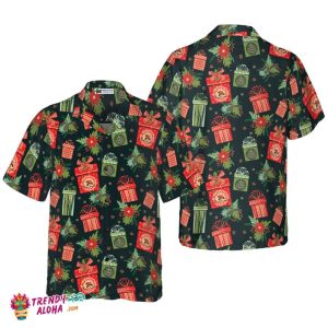 Christmas Hawaiian Shirts, Chritmas Gift Pattern Shirt Short Sleeve, Christmas Shirt Idea Gift For Men And Women