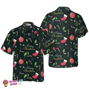 Christmas Hawaiian Shirts, Merry Christmas Pattern Shirt Short Sleeve, Christmas Shirt Idea Gift For Men And Women