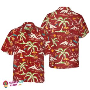 Christmas Hawaiian Shirts, Santa Beach Summer Pattern 1 Shirt Short Sleeve, Christmas Shirt Idea Gift For Men And Women