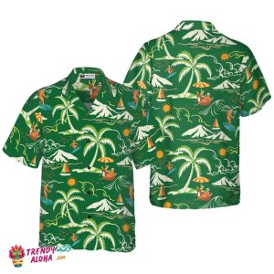 Christmas Hawaiian Shirts, Santa Beach Summer Pattern 2 Shirt Short Sleeve, Christmas Shirt Idea Gift For Men And Women