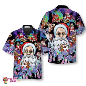 Christmas Hippie Santa Claus Hawaiian Shirt, Santa Christmas Shirt, Best Gift For Christmas