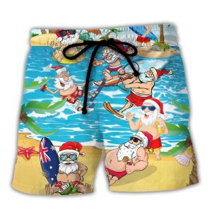Christmas In July Santa Keeping The Christmas Spirit Alive Year Round Trendy KLA Hawaiian Beach Shorts