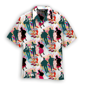 Christmas In July Santa With Musicians Hawaiian Shirt