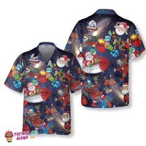 Christmas In The Space Hawaiian Shirt, Funny Christmas Shirt, Best Gift For Christmas