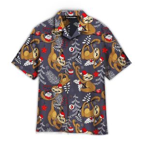 Christmas Lazy Sloths Trendy Hawaiian Shirt