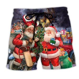 Christmas Light In The Dark Trendy KLA Hawaiian Beach Shorts