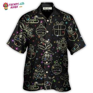 Christmas Neon Light Stary Amazing Night Hawaiian Shirt – Trendy KLA