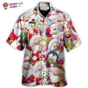 Christmas Santa And Friends Happy Together Hawaiian Shirt – Trendy KLA