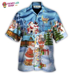 Christmas Santa And Snowman Best Friends Hawaiian Shirt – Trendy KLA