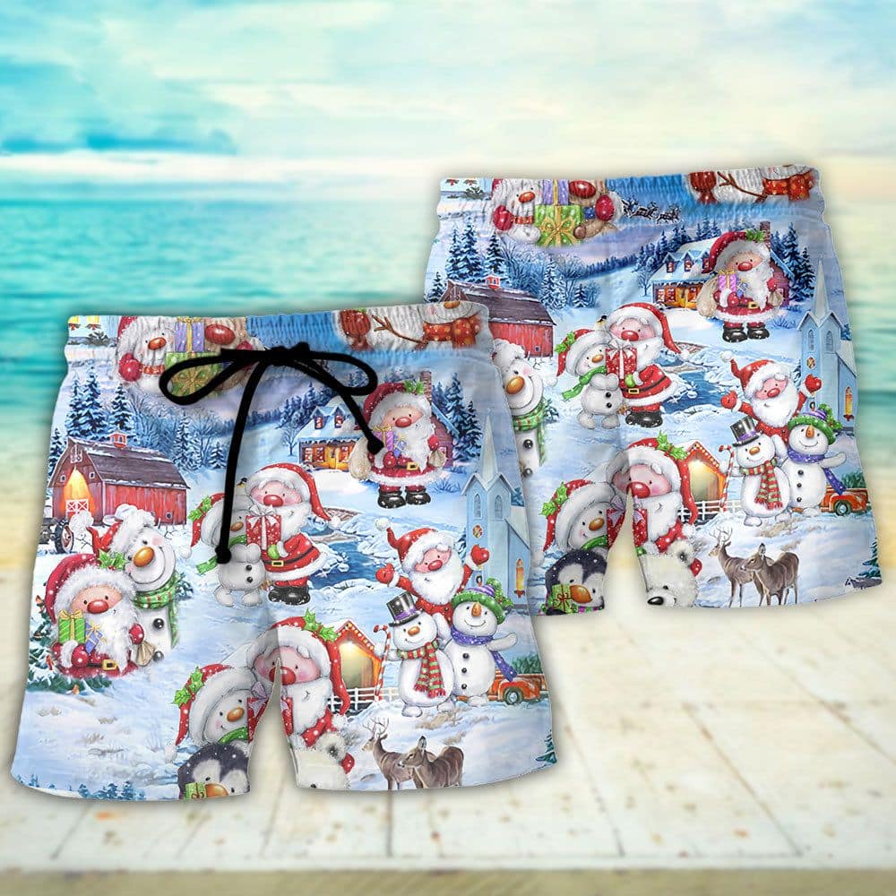 christmas-santa-and-snowman-christmas-holiday-trendy-aloha-hawaiian-beach-shorts-8427-jecvc.jpg