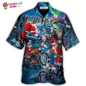 Christmas Santa Biker Crazy Driving Hawaiian Shirt – Trendy KLA