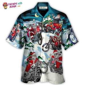 Christmas Santa Claus Driving Motorcycle Hawaiian Shirt – Trendy KLA