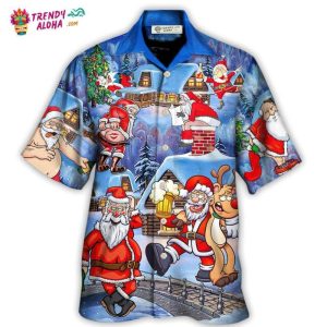 Christmas Santa Claus Drunk Beer Troll Happy Xmas Hawaiian Shirt – Trendy KLA