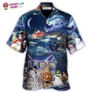 Christmas Santa Claus Family In Love Light Art Style Hawaiian Shirt – Trendy KLA