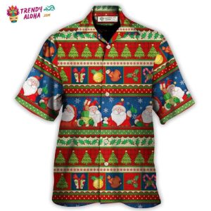 Christmas Santa Claus Happy Xmas Hawaiian Shirt – Trendy KLA