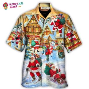 Christmas Santa Claus In The Town Xmas Is Coming Hawaiian Shirt – Trendy KLA