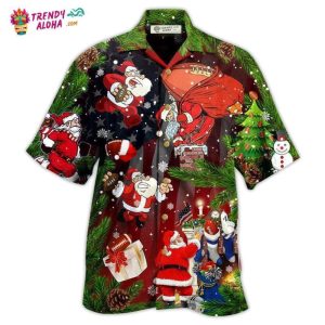Christmas Santa Claus Is Big Fan Of American Football Hawaiian Shirt – Trendy KLA