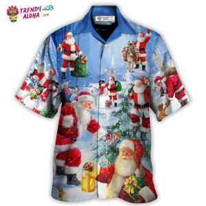 Christmas Santa Claus Is Coming Story Night Art Style Hawaiian Shirt – Trendy KLA