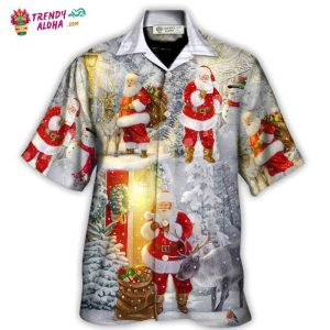 Christmas Santa Claus Lover Animal Light Story Art Style Hawaiian Shirt – Trendy KLA