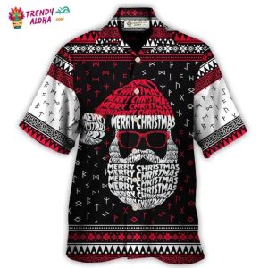 Christmas Santa Claus Retro Viking Pattern Hawaiian Shirt – Trendy KLA
