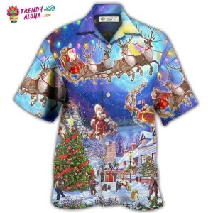 Christmas Santa Claus Snow Night Village Hawaiian Shirt – Trendy KLA
