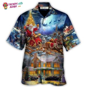 Christmas Santa Claus Snowman Family In Love Light Art Style Hawaiian Shirt – Trendy KLA