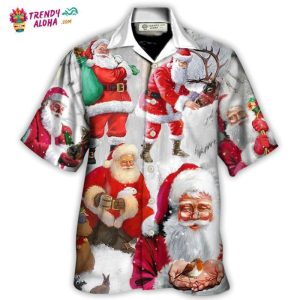 Christmas Santa Claus Story Funny Art Style Hawaiian Shirt – Trendy KLA