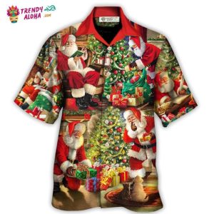 Christmas Santa Claus Story Gift For Xmas Painting Style Hawaiian Shirt – Trendy KLA