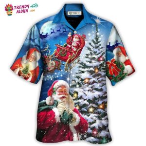 Christmas Santa Claus Story Happy Christmas Is Coming Art Style Hawaiian Shirt – Trendy KLA