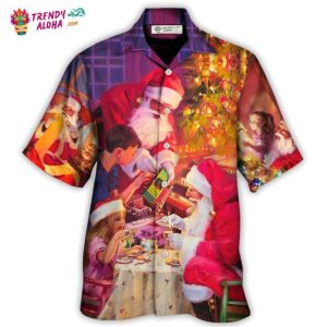 Christmas Santa Claus Story Light Art Style Hawaiian Shirt – Trendy KLA