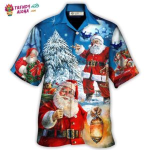 Christmas Santa Claus Story Nights Christmas Is Coming Painting Style Hawaiian Shirt – Trendy KLA
