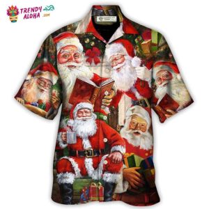 Christmas Santa Claus Story Nights Gift For Xmas Painting Style Hawaiian Shirt – Trendy KLA