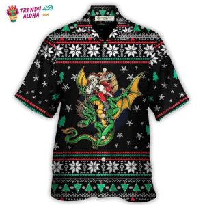 Christmas Santa Claus With Dragon Hawaiian Shirt – Trendy KLA