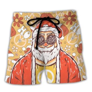 Christmas Santa Cutie Hippie Groovy Trendy KLA Hawaiian Beach Shorts