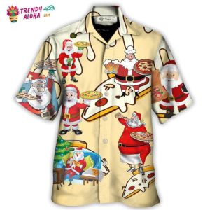 Christmas Santa Eating Pizza. It’S Yummy Hawaiian Shirt – Trendy KLA
