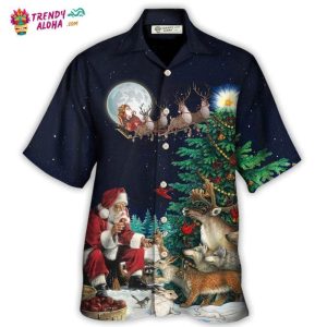 Christmas Santa Giving Christmas For Everyone Christmas Night Hawaiian Shirt – Trendy KLA