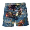 Christmas Santa Gun Fight In Xmas Trendy KLA Hawaiian Beach Shorts