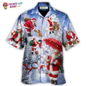 Christmas Santa Is Always With You Story Night Christmas Tree Hawaiian Shirt – Trendy KLA