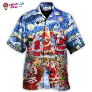 Christmas Santa Snow Night Merry Xmas Hawaiian Shirt – Trendy KLA