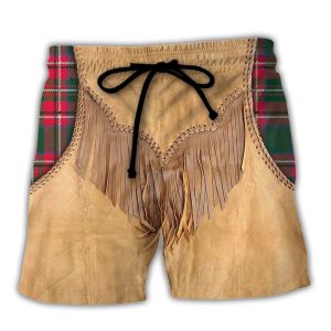 Christmas Santa Vintage Western Jacket Fringe Trendy KLA Hawaiian Beach Shorts