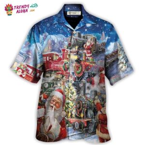 Christmas Santa’S Express Train Hawaiian Shirt – Trendy KLA
